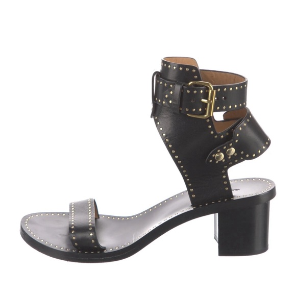 Isabel Marant Black Jaeryn Studded Sand - Picture 1 of 7